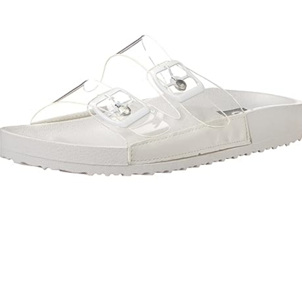 Dolce Vida | Clear Jelly Slides with Double Strap | Size 6